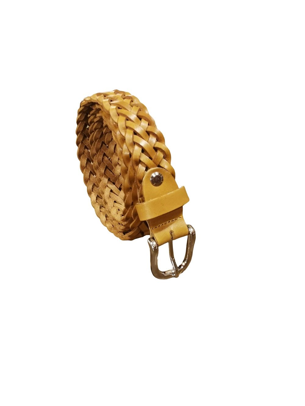 Cintura intrecciata alta 2,5 cm Pelletteria Allegrini Filippo SPIGA6CAPI Beige - Pelletteria Allegrini