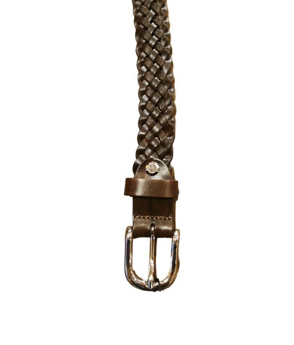 Cintura intrecciata alta 2,5 cm Pelletteria Allegrini Filippo SPIGA6CAPI Cacao - Pelletteria Allegrini