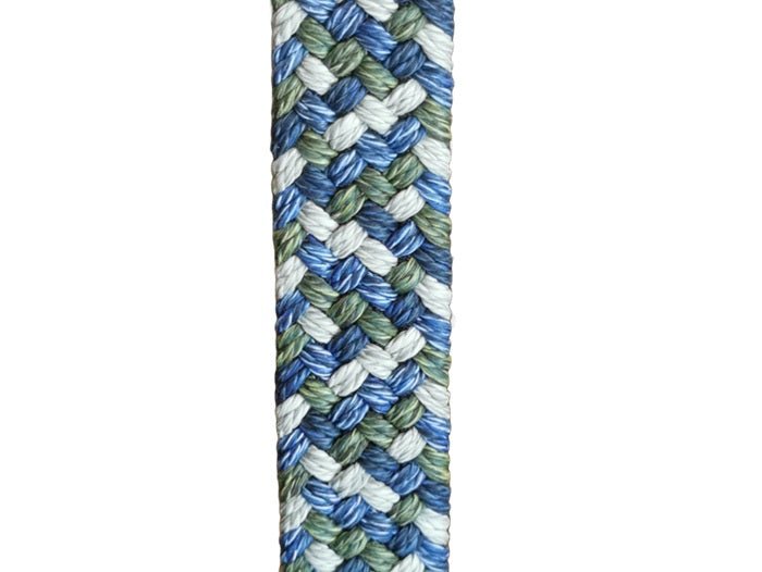 Cintura intrecciata elasticizzata Pelletteria Allegrini Filippo SR029A giada - Pelletteria Allegrini