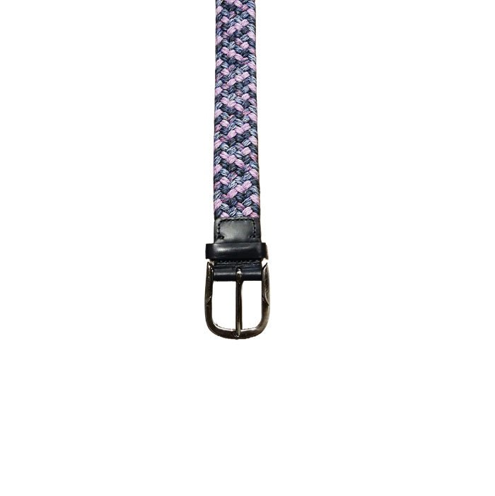 Cintura intrecciata elasticizzata Pelletteria Allegrini Filippo SR029A lilla - Pelletteria Allegrini