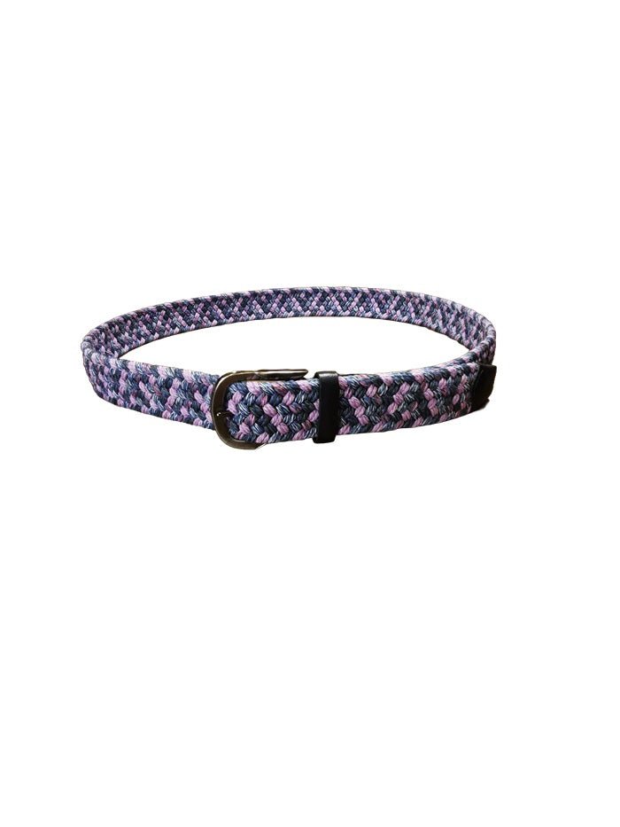 Cintura intrecciata elasticizzata Pelletteria Allegrini Filippo SR029A lilla - Pelletteria Allegrini