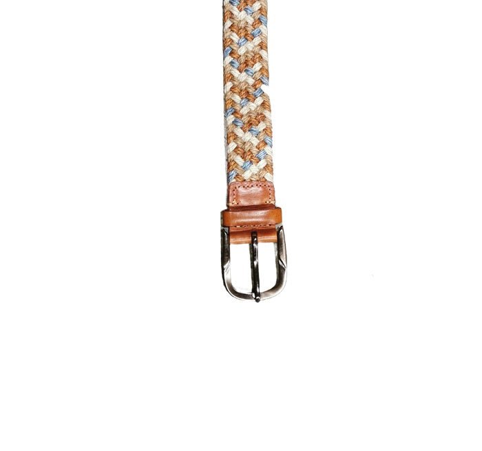 Cintura intrecciata elasticizzata Pelletteria Allegrini Filippo SR029A safari - Pelletteria Allegrini