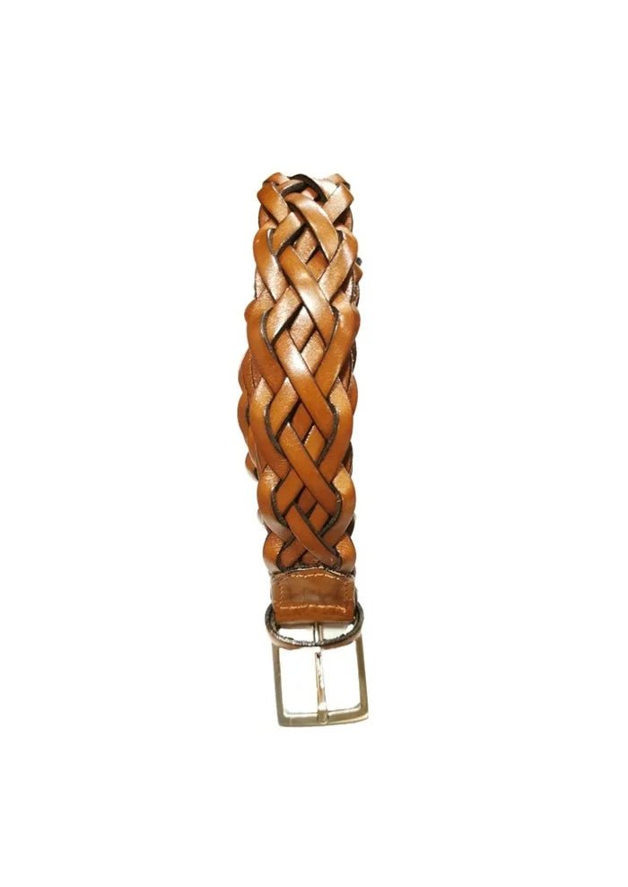 Cintura Intrecciata Pelletteria Allegrini 6189/7635 Miele - Pelletteria Allegrini