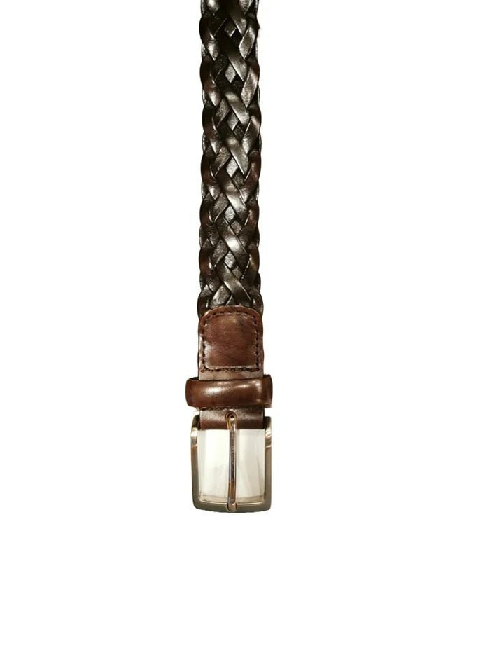 Cintura Intrecciata Pelletteria Allegrini 6189/7635 Testa di moro - Pelletteria Allegrini