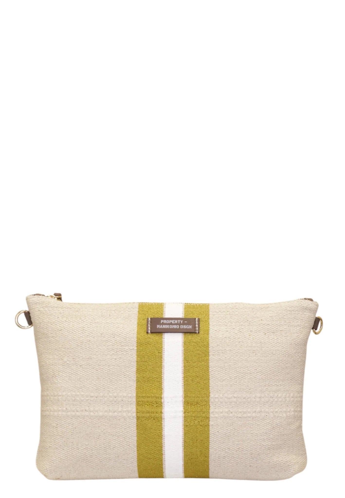 Clutch in tessuto Manikomio Gold - Pelletteria Allegrini