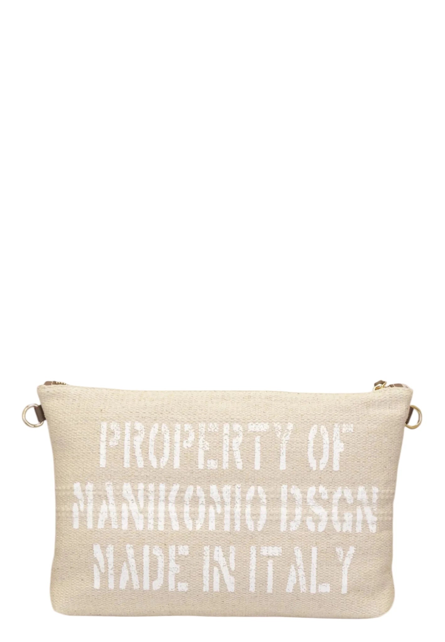 Clutch in tessuto Manikomio Gold - Pelletteria Allegrini