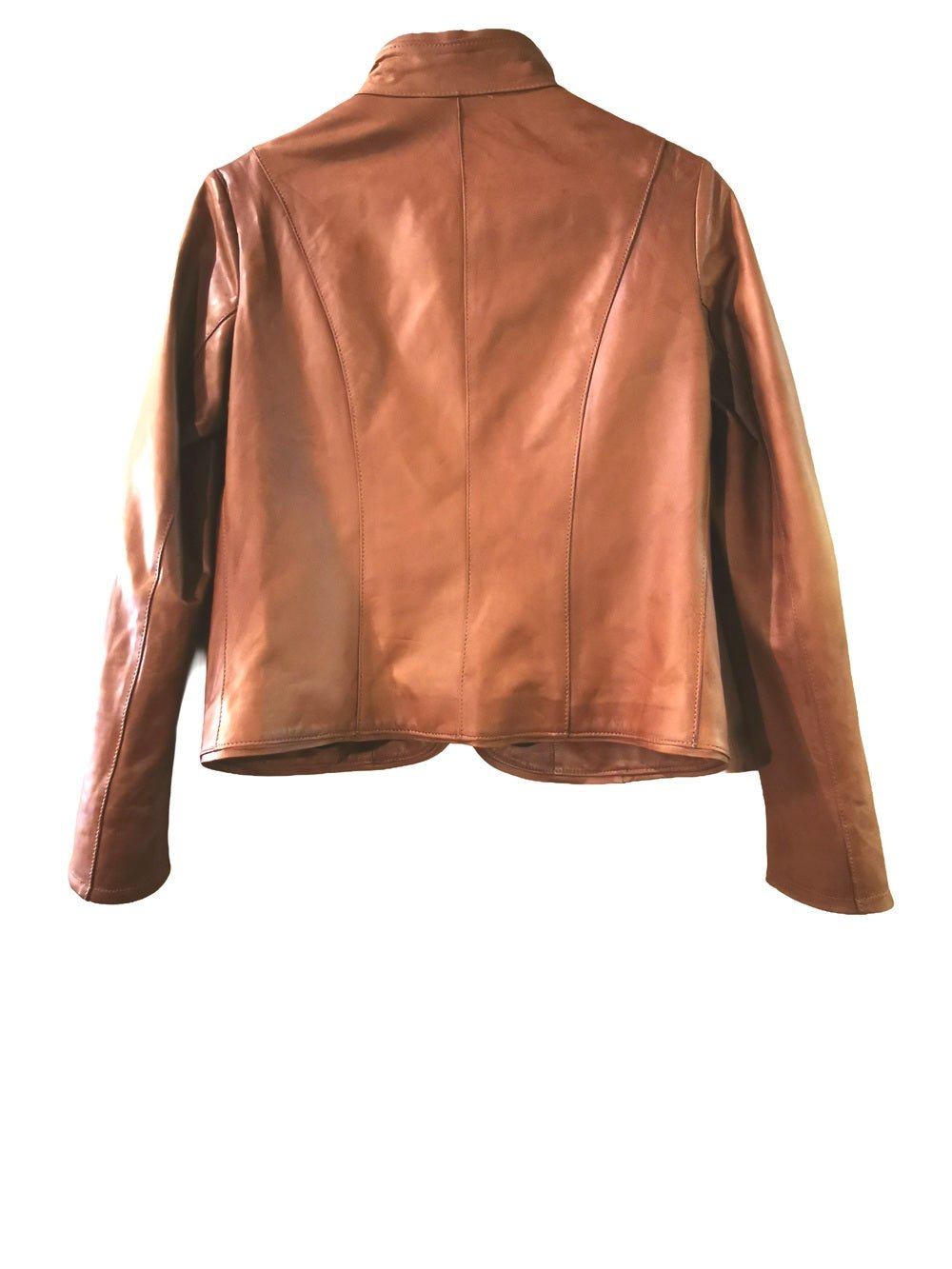 Giacca in pelle donna Pelletteria Allegrini Filippo 783 cuoio - Pelletteria Allegrini