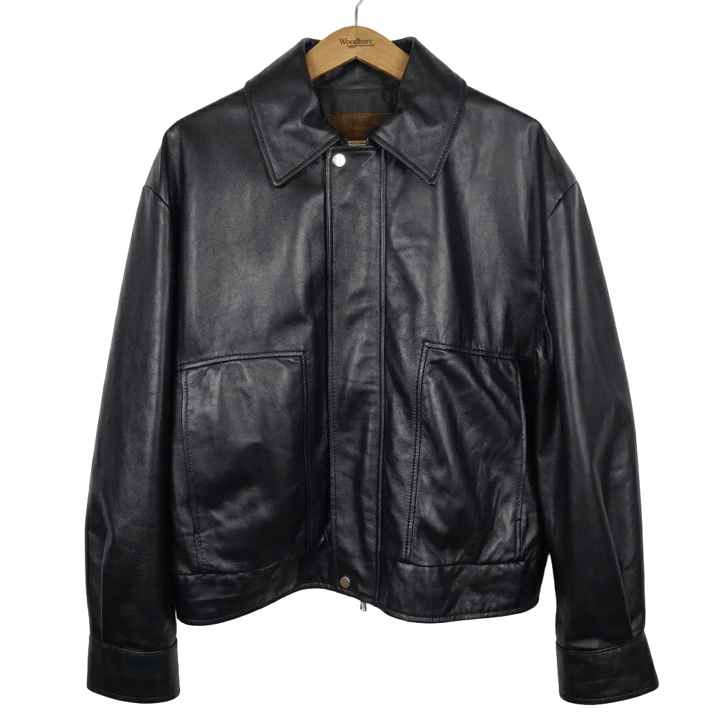 Giacca in pelle donna Pelletteria Allegrini Filippo NOA Jap Nero - Pelletteria Allegrini