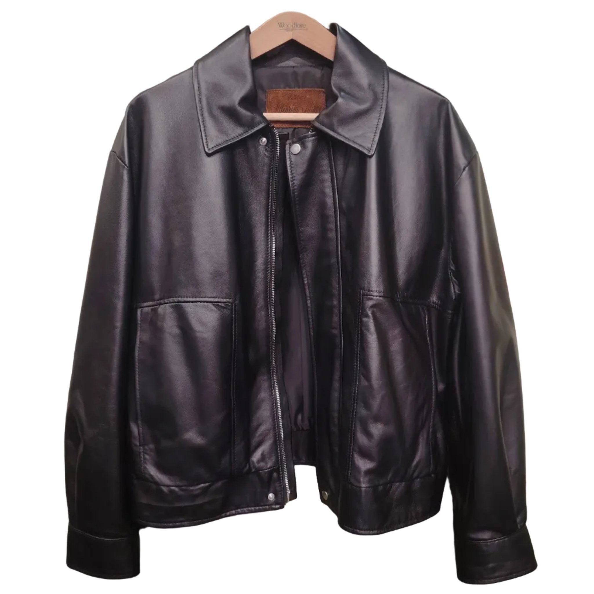 Giacca in pelle donna Pelletteria Allegrini Filippo NOA Jap Nero - Pelletteria Allegrini