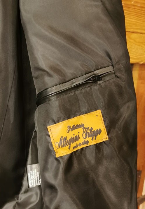 GILET in pelle Pelletteria Allegrini Filippo Nero - Pelletteria Allegrini