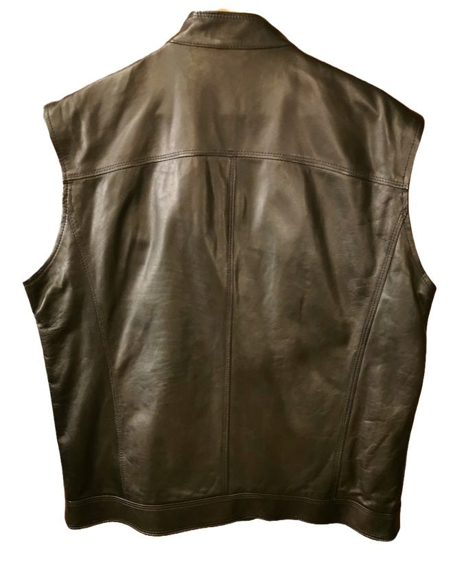 GILET in pelle Pelletteria Allegrini Filippo Nero - Pelletteria Allegrini