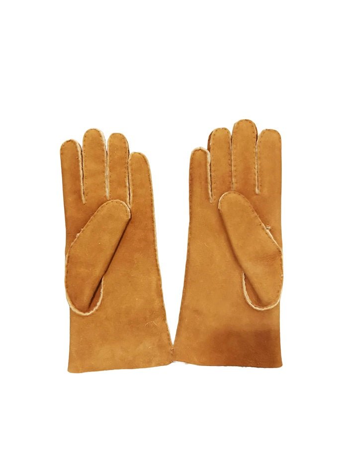 Guanto donna in camoscio e lana merinos Pelletteria Allegrini Filippo G307 nocciola - Pelletteria Allegrini
