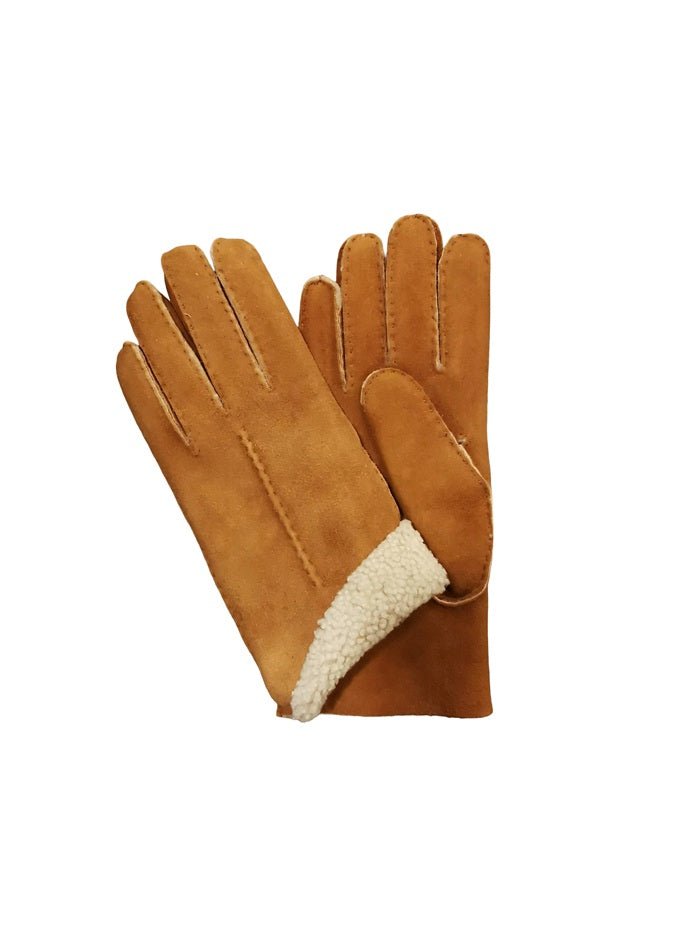 Guanto donna in camoscio e lana merinos Pelletteria Allegrini Filippo G307 nocciola - Pelletteria Allegrini