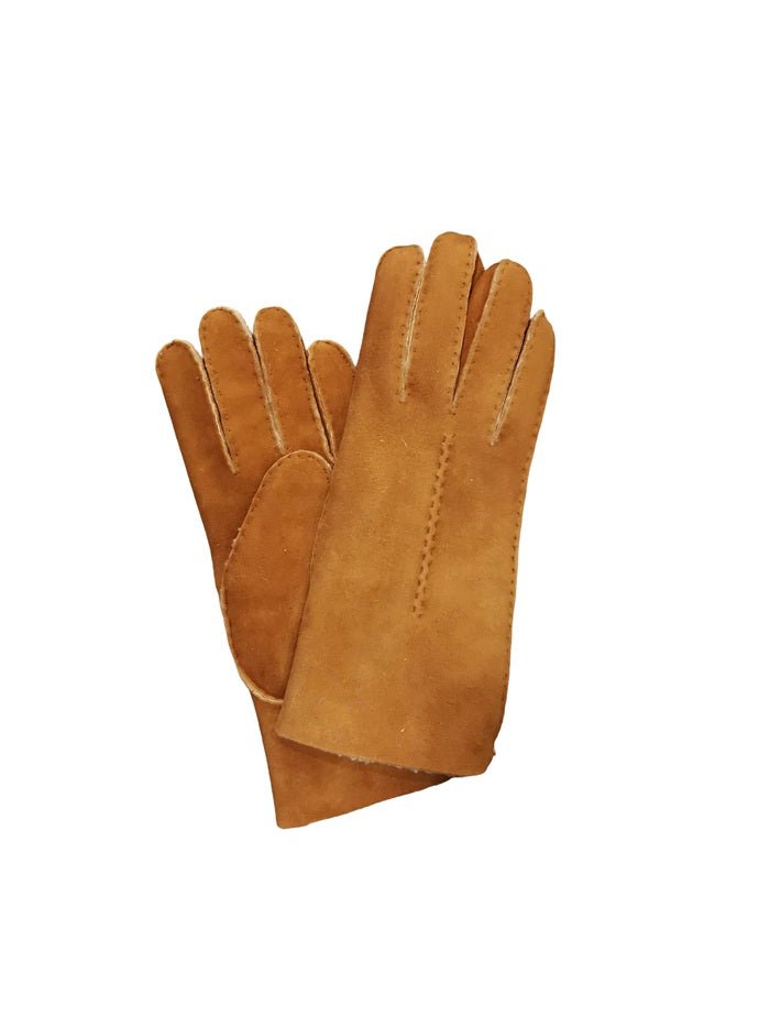 Guanto donna in camoscio e lana merinos Pelletteria Allegrini Filippo G307 nocciola - Pelletteria Allegrini