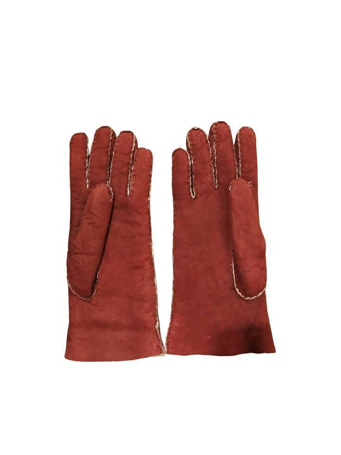 Guanto donna in camoscio e lana merinos Pelletteria Allegrini g307 bordeaux - Pelletteria Allegrini