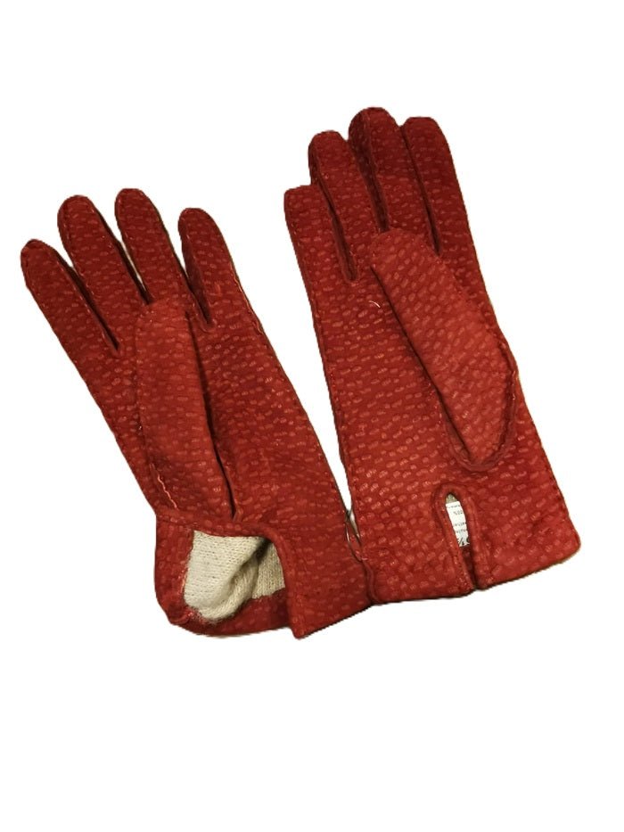 Guanto donna in pecary Pelletteria Allegrini Filippo G304D melograno - Pelletteria Allegrini