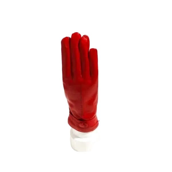 Guanto donna in pelle con bottoncino Pelletteria Allegrini Filippo G4656 rubino - Pelletteria Allegrini