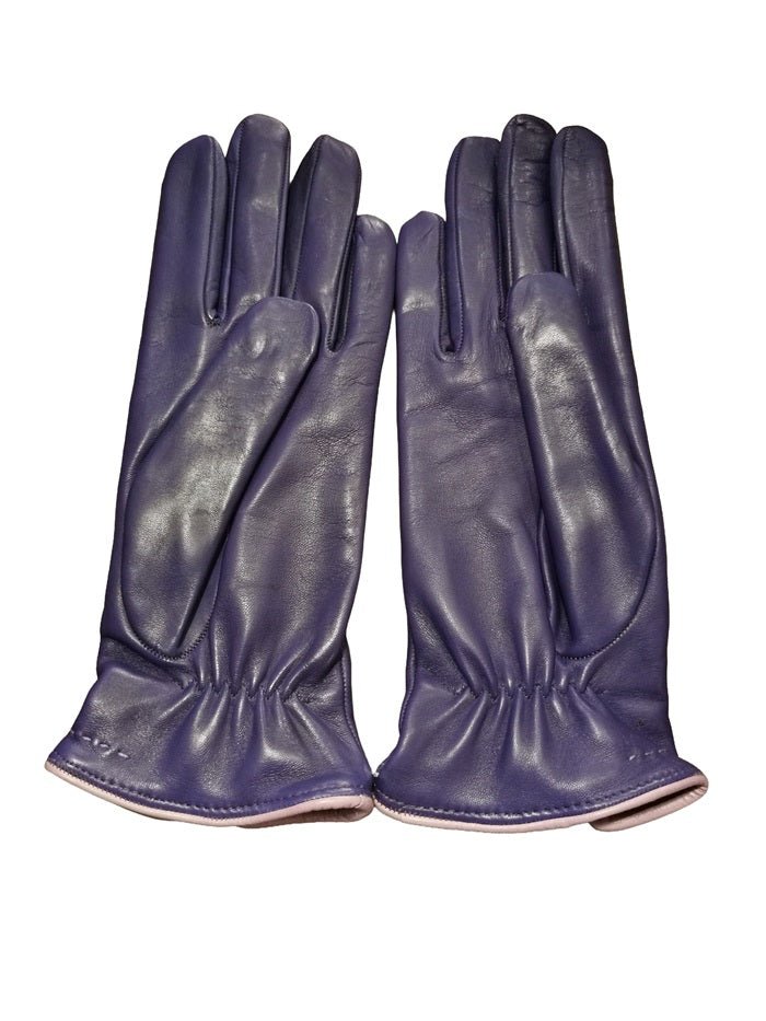 Guanto donna in pelle con dettaglio cuciture Pelletteria Allegrini Filippo G4758 Viola/Lilla - Pelletteria Allegrini