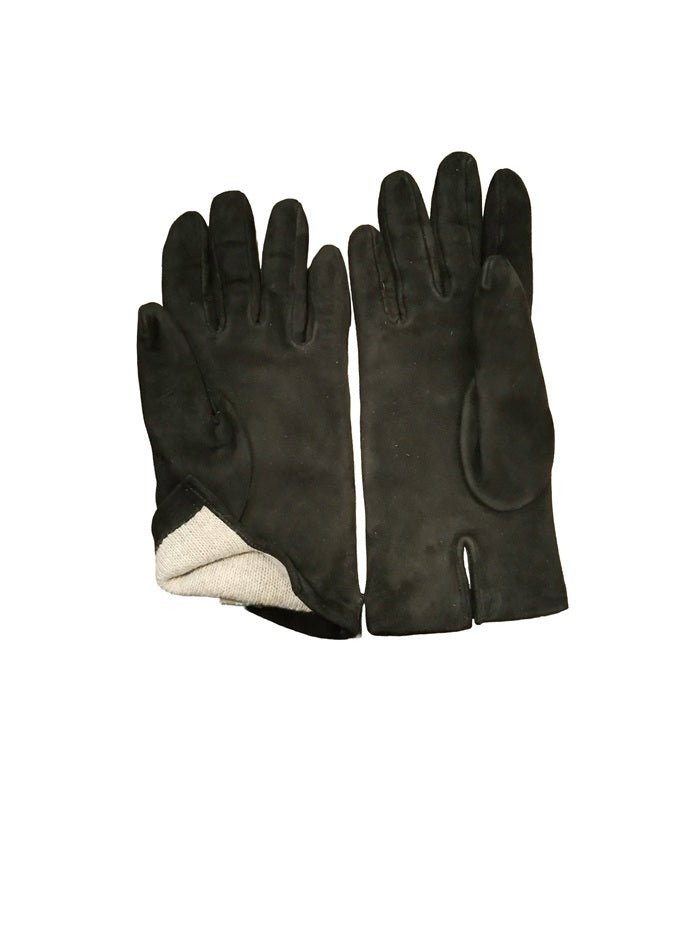 Guanto donna in pelle scamosciata Pelletteria Allegrini Filippo G300 nero - Pelletteria Allegrini