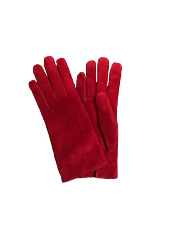 Guanto donna in pelle scamosciata Pelletteria Allegrini Filippo G300 rubino - Pelletteria Allegrini