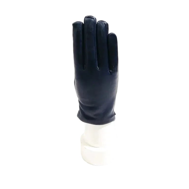 Guanto donna liscio in pelle Pelletteria Allegrini Filippo G303C Blu - Pelletteria Allegrini