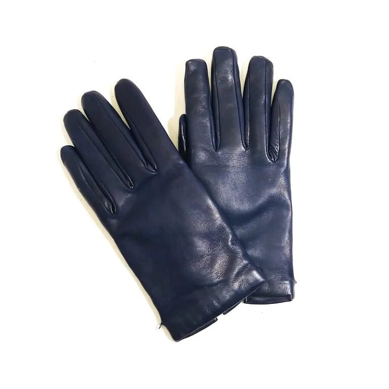 Guanto donna liscio in pelle Pelletteria Allegrini Filippo G303C Blu - Pelletteria Allegrini