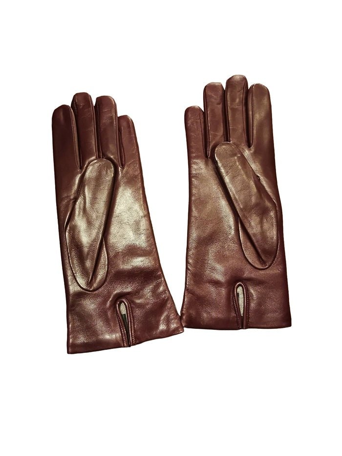 Guanto donna liscio in pelle Pelletteria Allegrini Filippo G303C bordeaux - Pelletteria Allegrini