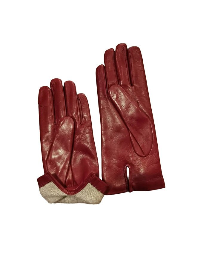 Guanto donna liscio in pelle Pelletteria Allegrini Filippo G303C rubino - Pelletteria Allegrini