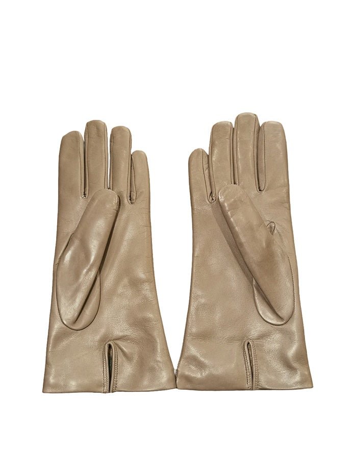 Guanto donna liscio in pelle Pelletteria Allegrini Filippo G303C talpa - Pelletteria Allegrini