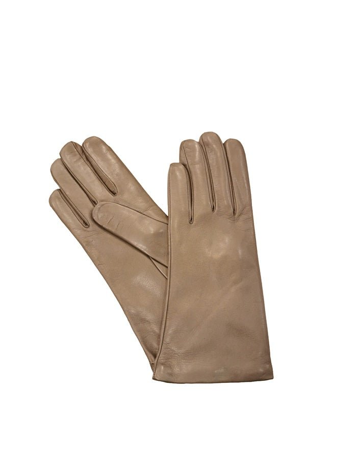 Guanto donna liscio in pelle Pelletteria Allegrini Filippo G303C talpa - Pelletteria Allegrini