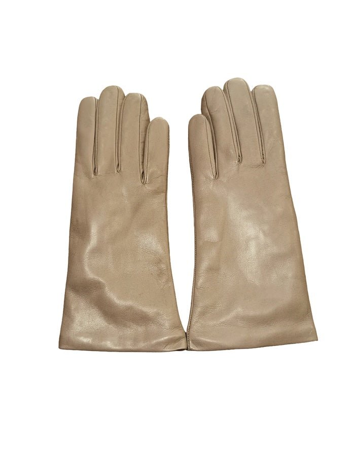 Guanto donna liscio in pelle Pelletteria Allegrini Filippo G303C talpa - Pelletteria Allegrini