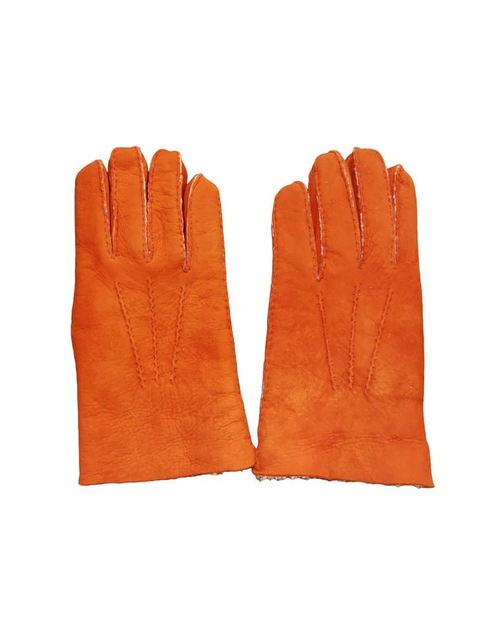 Guanto uomo in merinos Pelletteria Allegrini Filippo G208 arancio - Pelletteria Allegrini