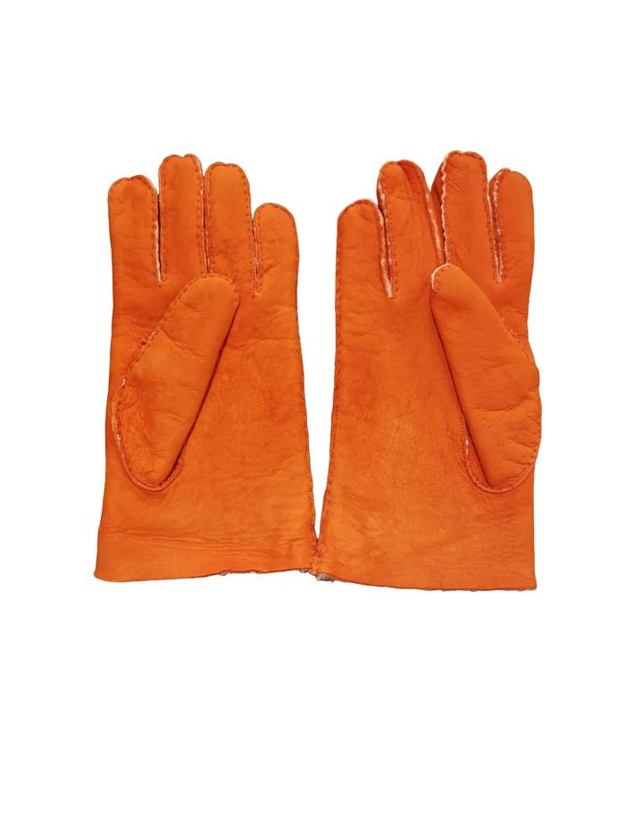 Guanto uomo in merinos Pelletteria Allegrini Filippo G208 arancio - Pelletteria Allegrini