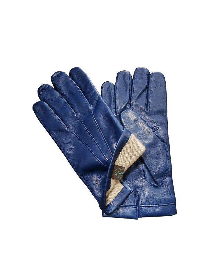 Guanto uomo in pelle Pelletteria Allegrini Filippo G200 bluette - Pelletteria Allegrini