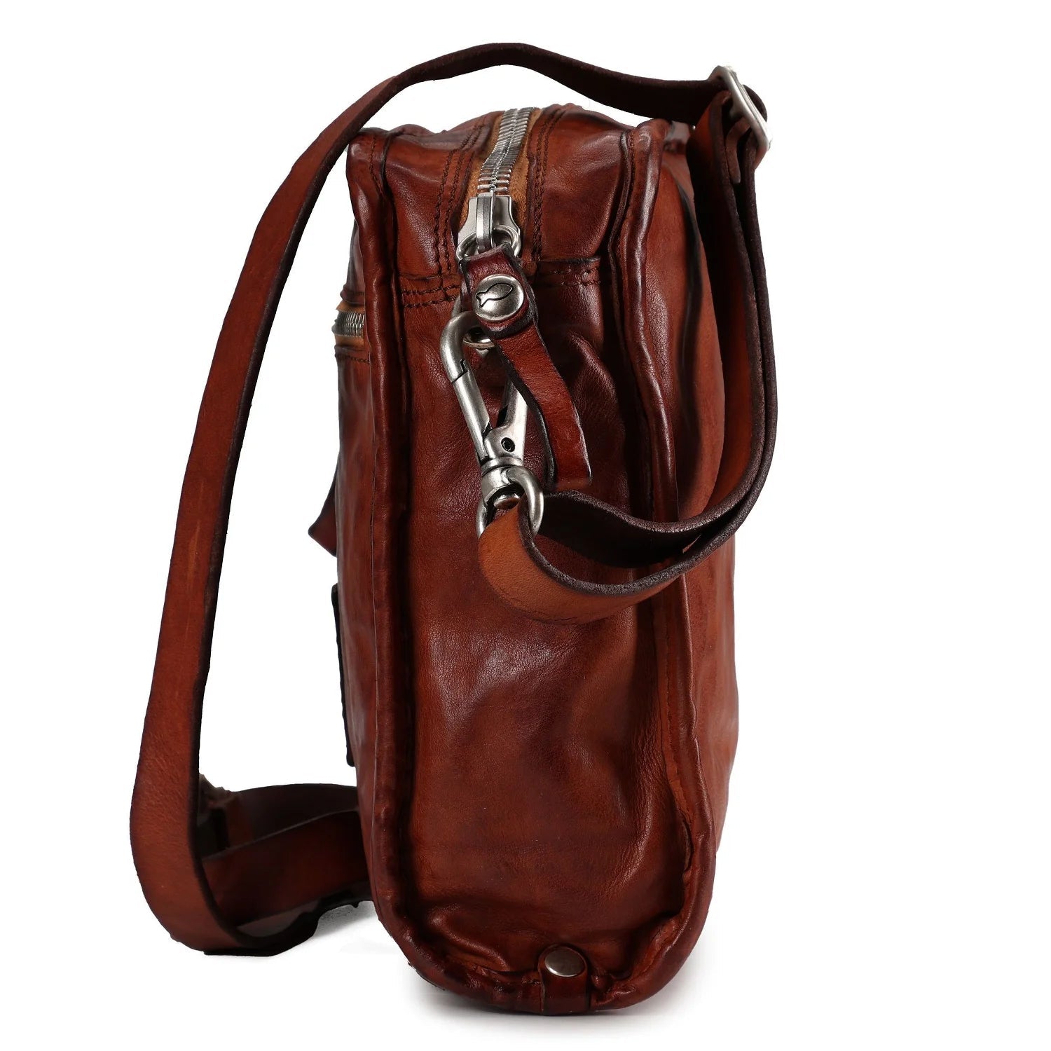 Mini borsa a tracolla Cipresso Campomaggi C044600ND X2298 cognac - Pelletteria Allegrini
