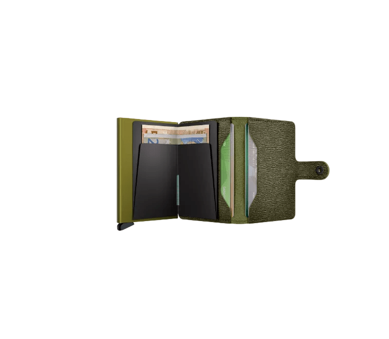 Miniwallet Crisple SECRID MC - verde oliva - Pelletteria Allegrini