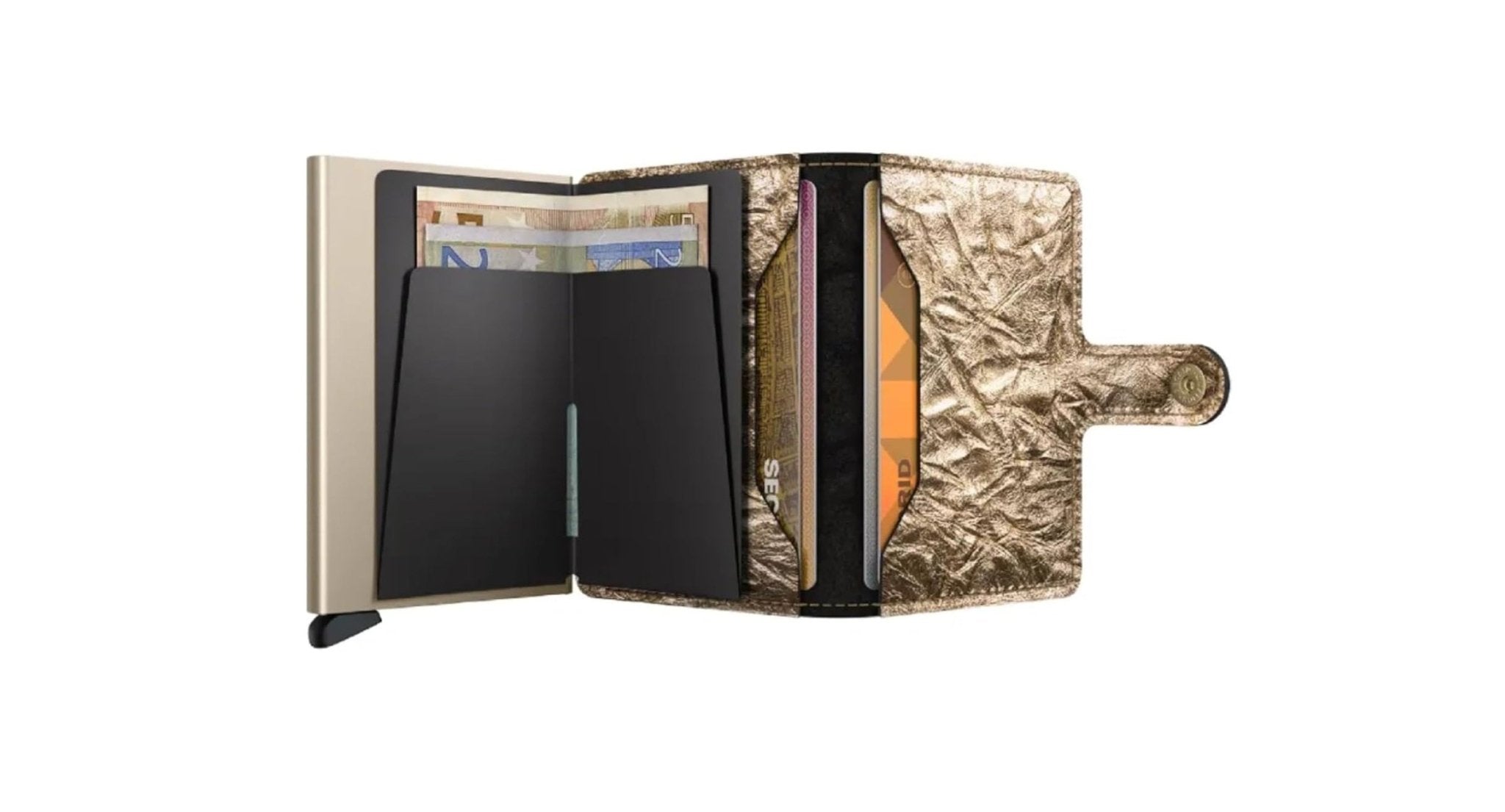 Miniwallet Crunch SECRID MCR - Gold - Pelletteria Allegrini