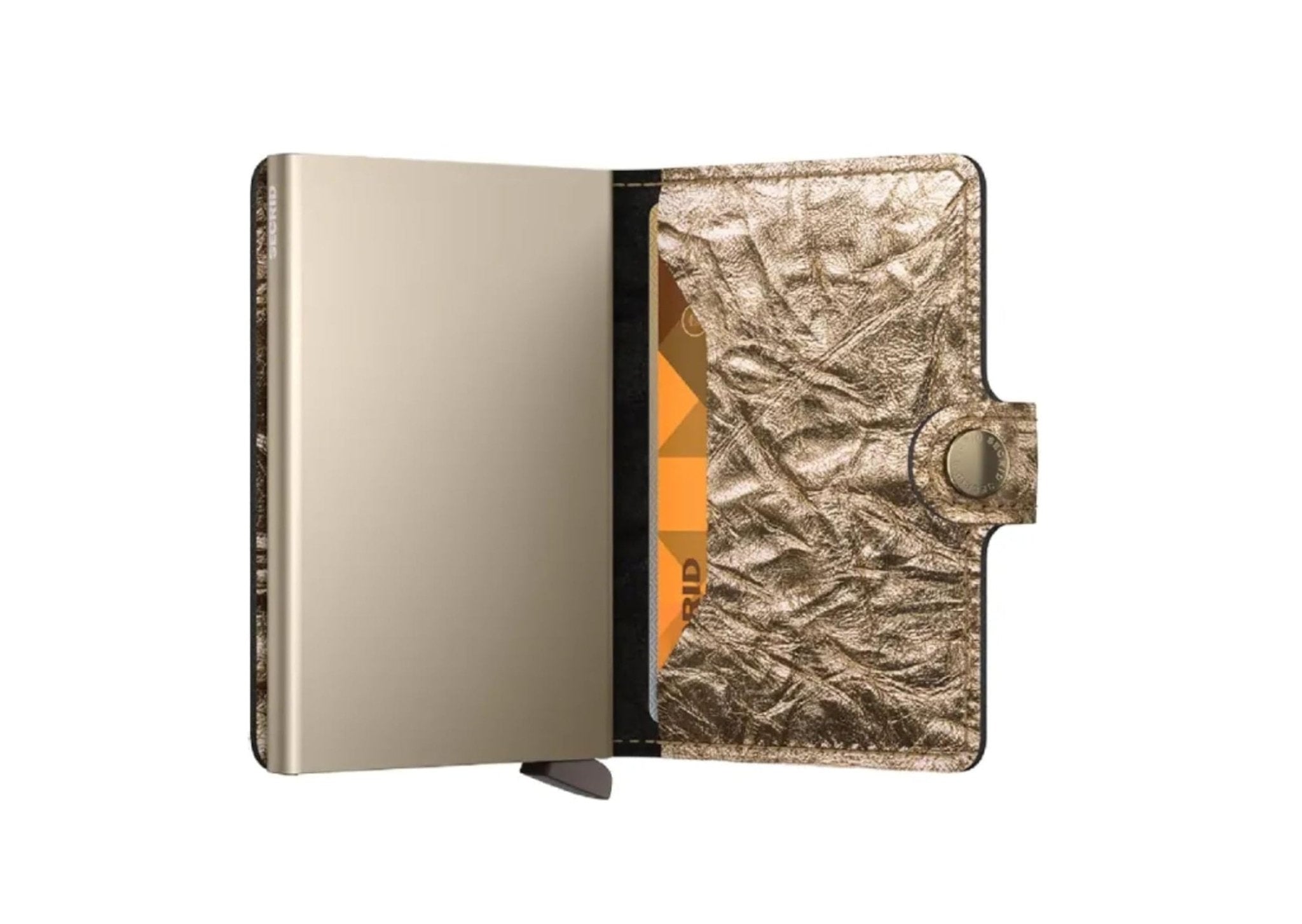 Miniwallet Crunch SECRID MCR - Gold - Pelletteria Allegrini