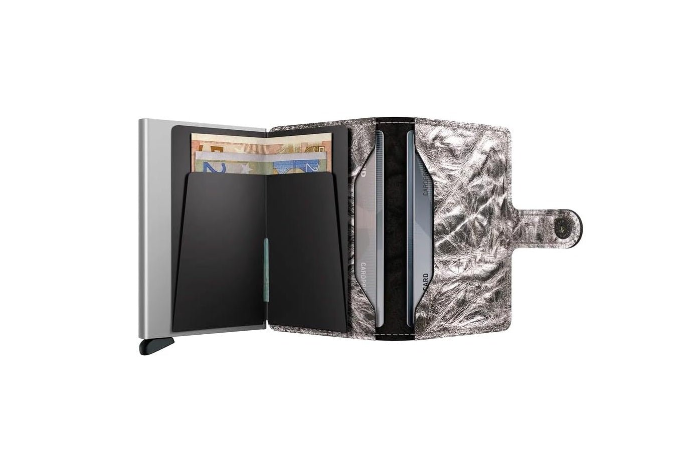 Miniwallet Crunch SECRID MCR - Silver - Pelletteria Allegrini