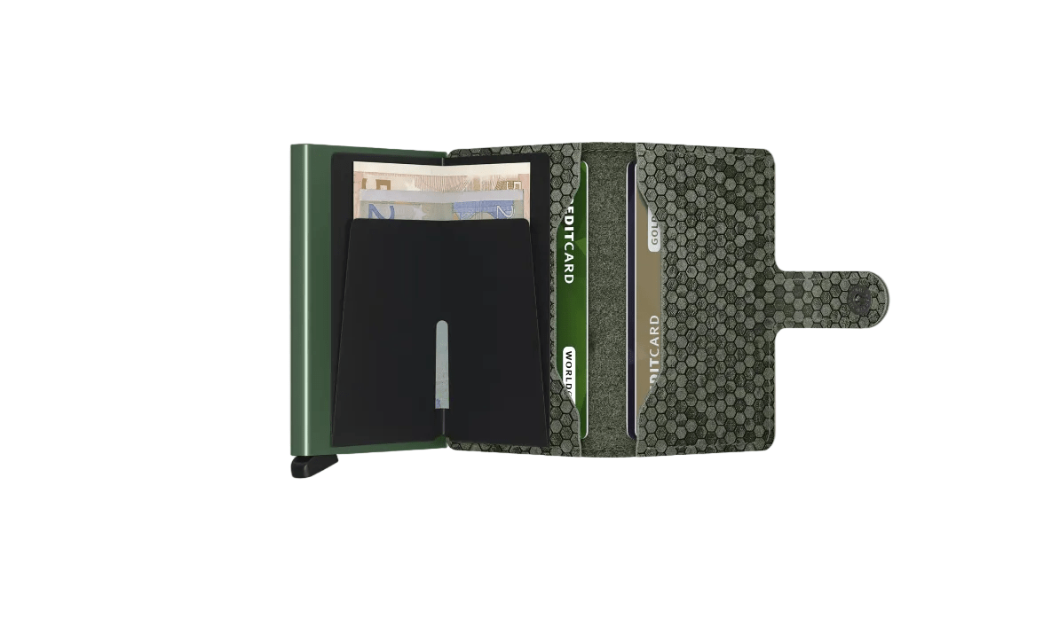 Miniwallet Hexagon SECRID MHE - verde - Pelletteria Allegrini