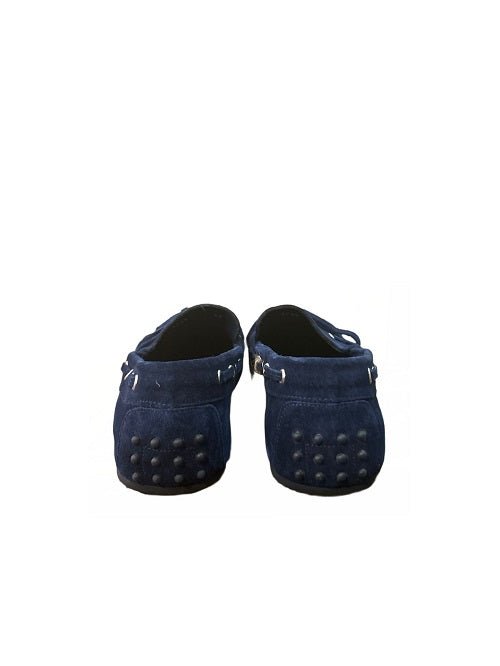 Mocassino camoscio uomo Pelletteria Allegrini Filippo 3744 Blu - Pelletteria Allegrini