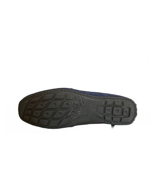 Mocassino camoscio uomo Pelletteria Allegrini Filippo 3744 Blu - Pelletteria Allegrini
