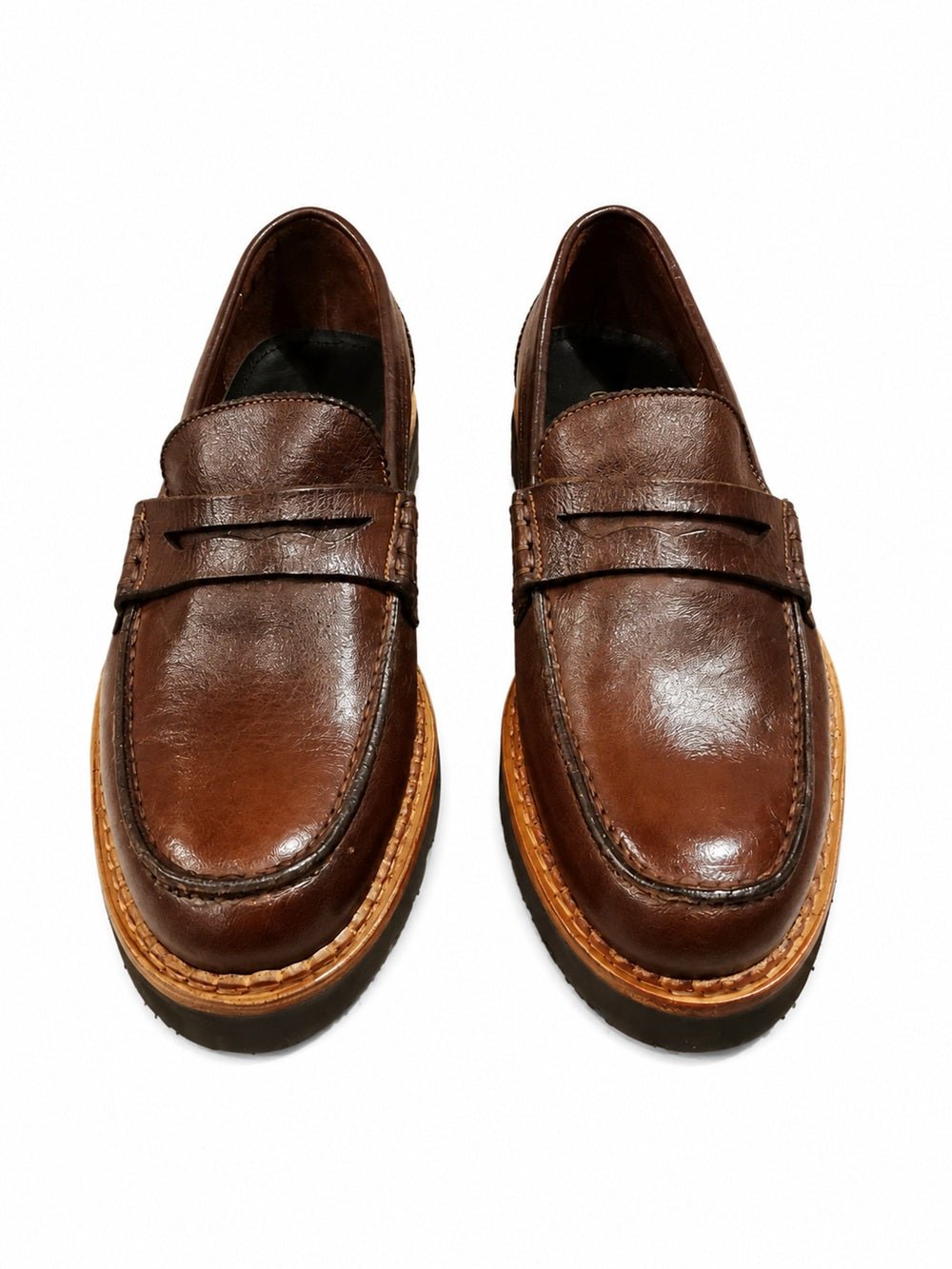 Mocassino con para alta da donna Pelletteria Allegrini Filippo LANA Sigaro - Pelletteria Allegrini