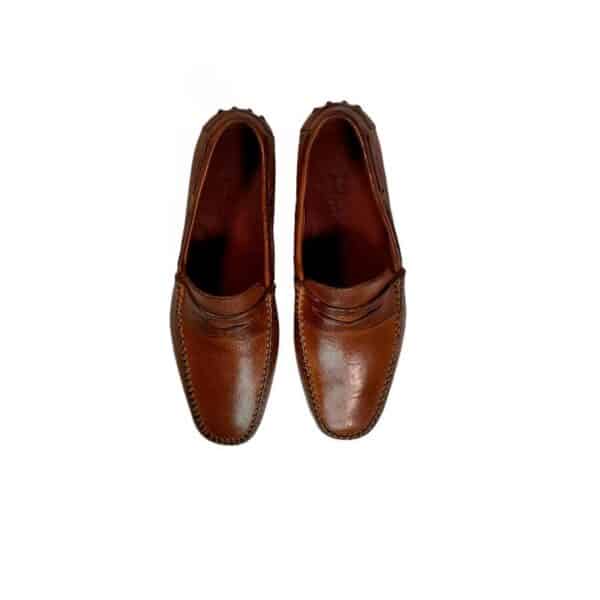 Mocassino da uomo in pelle Pelletteria Allegrini Filippo 2515 coker - Pelletteria Allegrini