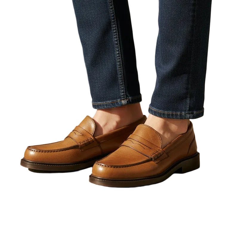 Mocassino donna in pelle di bufalo Pelletteria Allegrini Filippo BLERA Cerro - Pelletteria Allegrini