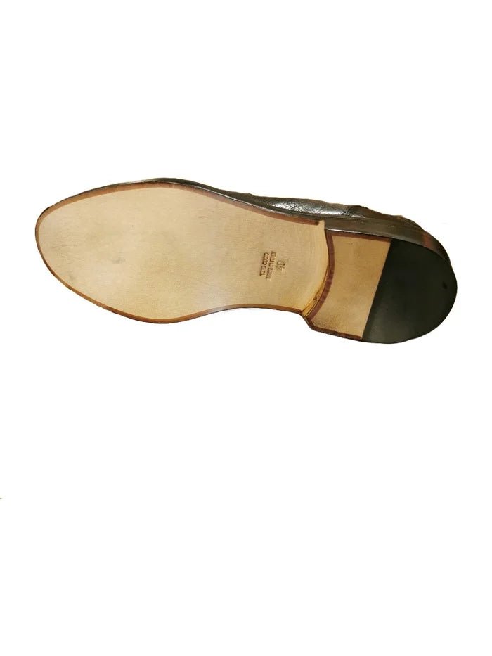 Mocassino donna in pelle di bufalo Pelletteria Allegrini Filippo BLERA Nero - Pelletteria Allegrini