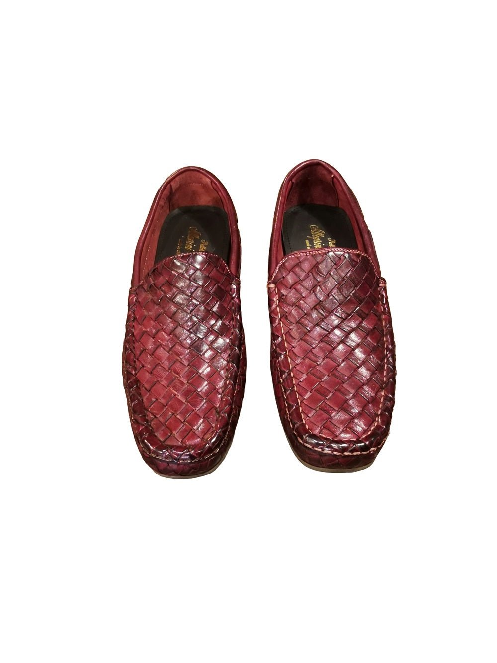 Mocassino intrecciato uomo in pelle Pelletteria Allegrini Filippo A748 Fegato - Pelletteria Allegrini