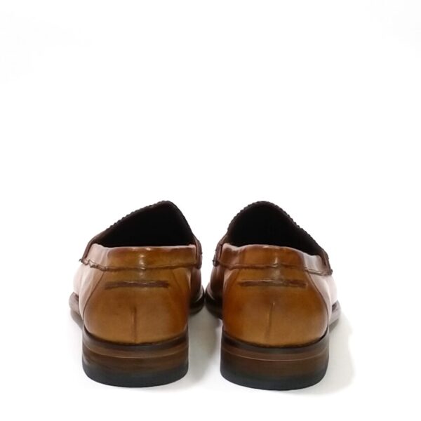 Mocassino uomo in pelle Pelletteria Allegrini Filippo 1253 cuoio - Pelletteria Allegrini
