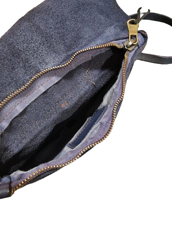 Pochette/marsupio in pelle Pelletteria Allegrini Filippo 1523 Blu - Pelletteria Allegrini