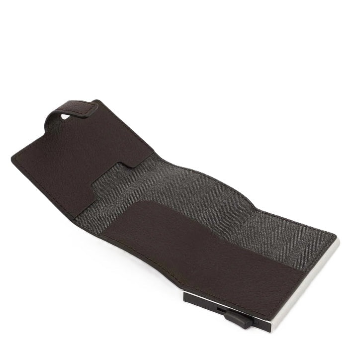 Portacarte automatico uomo Piquadro PP5649B3R Testa di moro - Pelletteria Allegrini